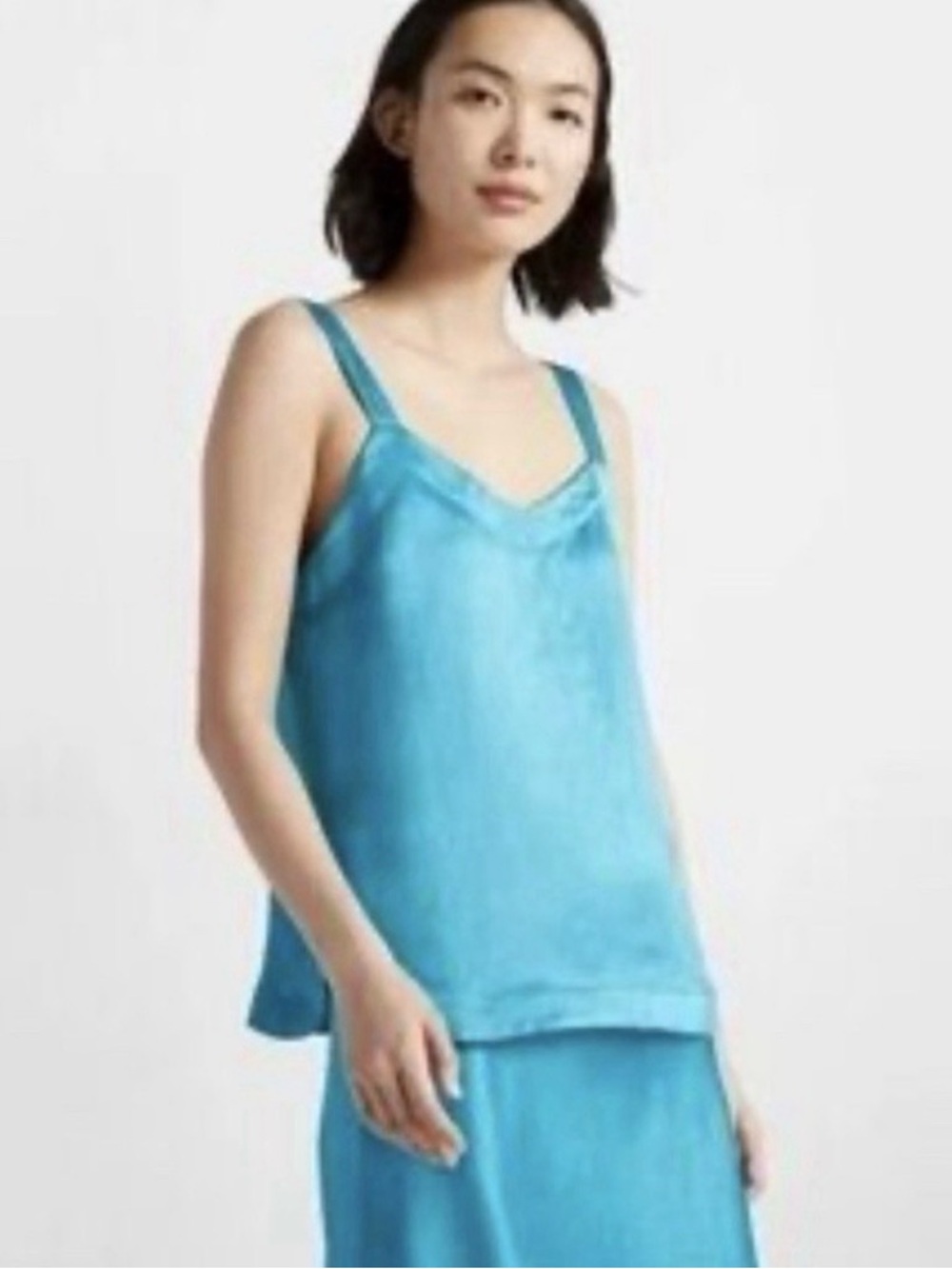 NWT Club Monaco linen blend turquoise tank size large